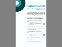 Tablet Screenshot of flatspinrecords.cornflowerdesign.co.uk